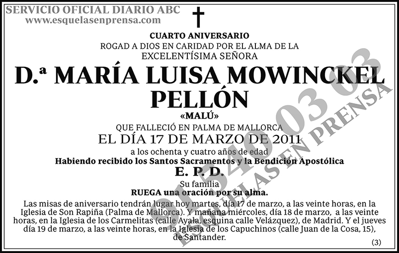 María Luisa Mowinckel Pellón